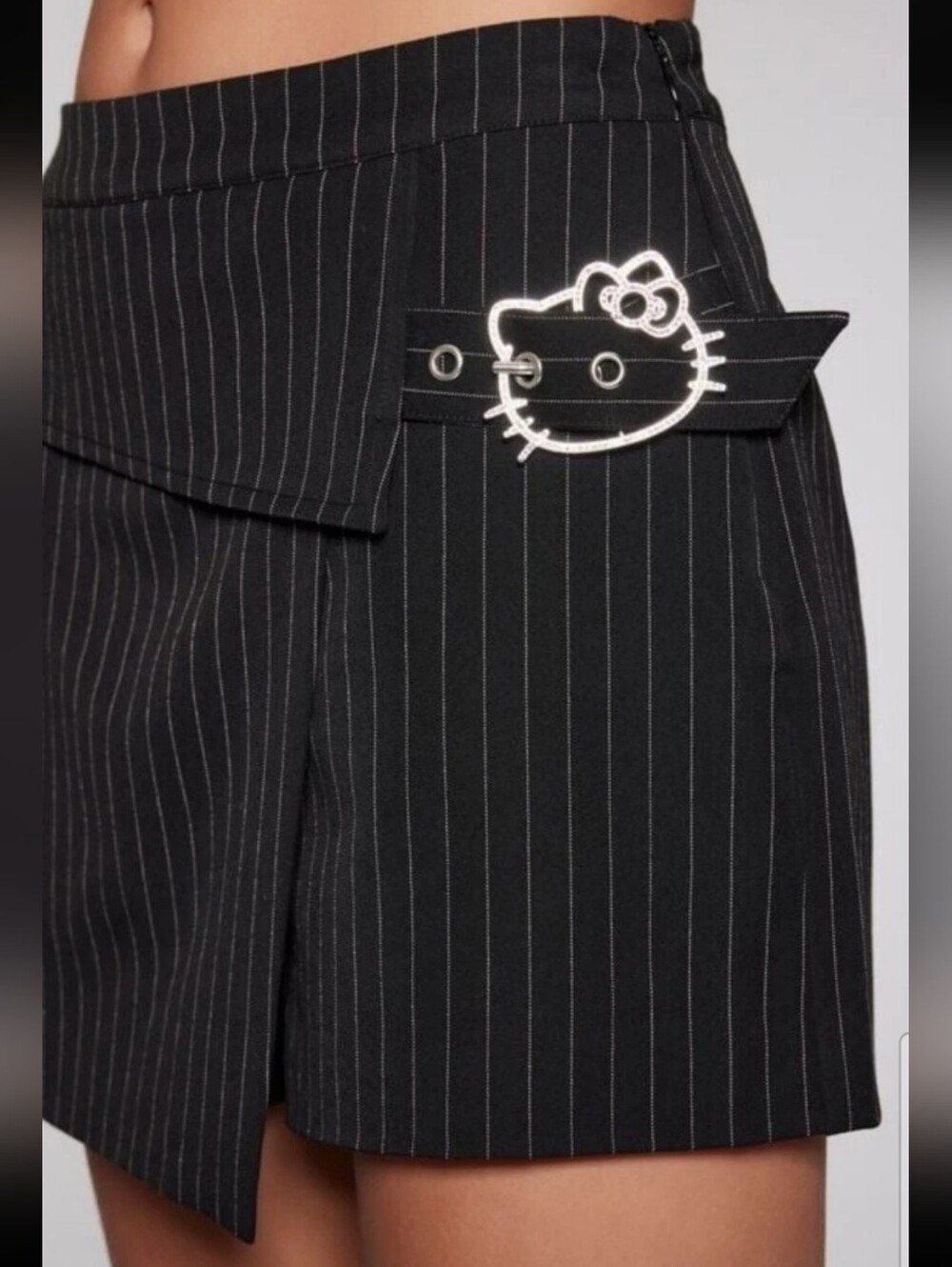 Forever 21 x Hello Kitty & Friends Pinstripe Wrap Mini Skort